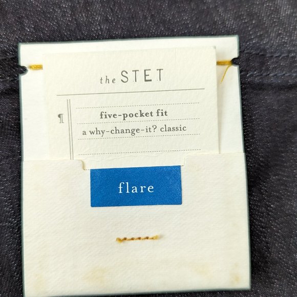 Anthropologie Pilcro and the Letterpress Dark Wash Flare Jeans Size 27 - Picture 11 of 13